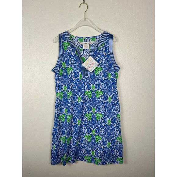 Gretchen Scott NWT Shift Dress East India Print Sz Medium Preppy Coastal - Picture 3 of 6